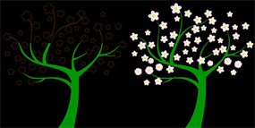 树木生长颜色填充flash动画